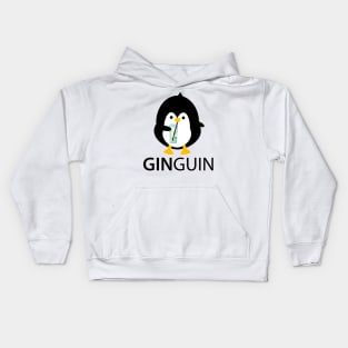 Penguin with gin Kids Hoodie